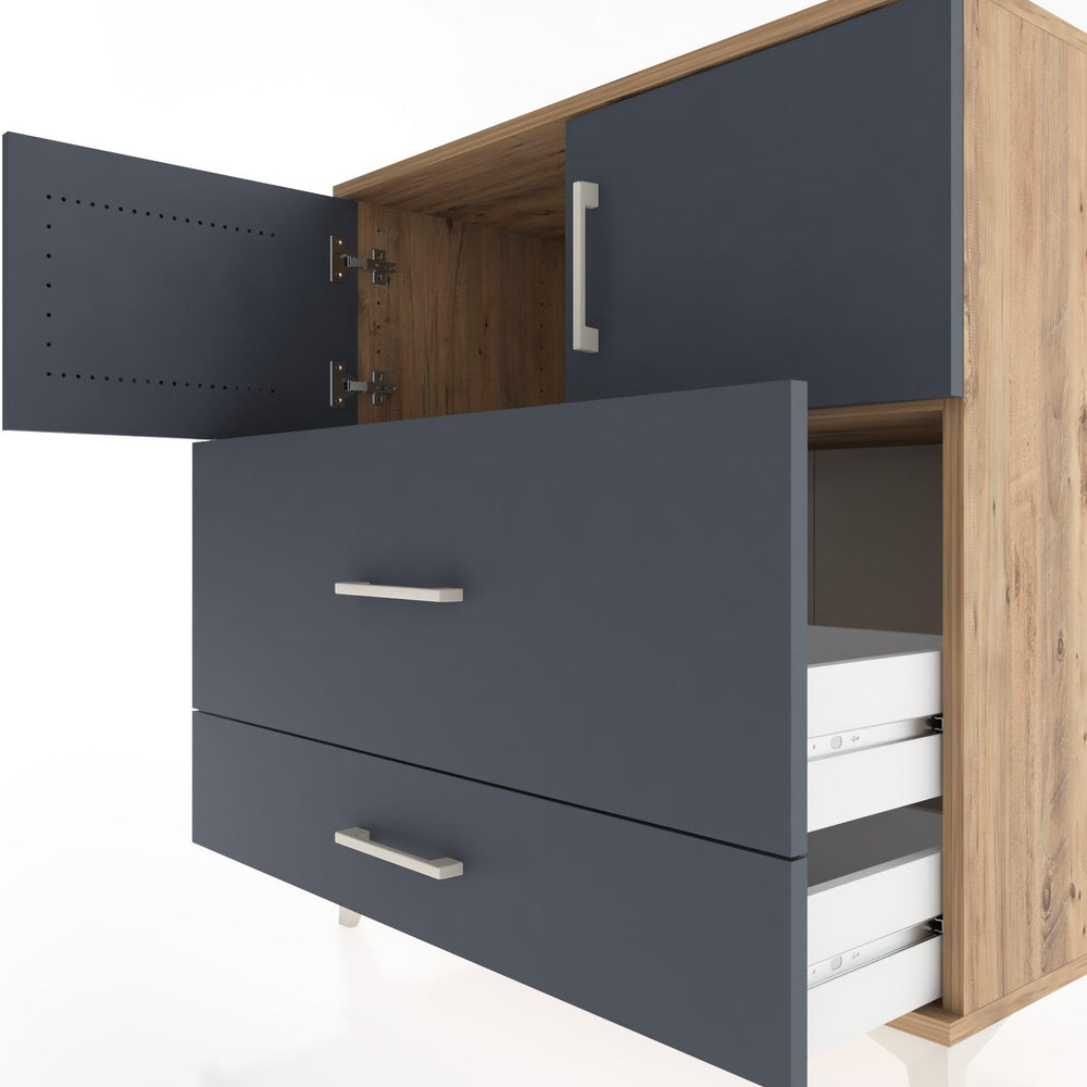 Woodntry Modular Dresser Pine 88x44x84 cm with Cover and Drawer KC114-3