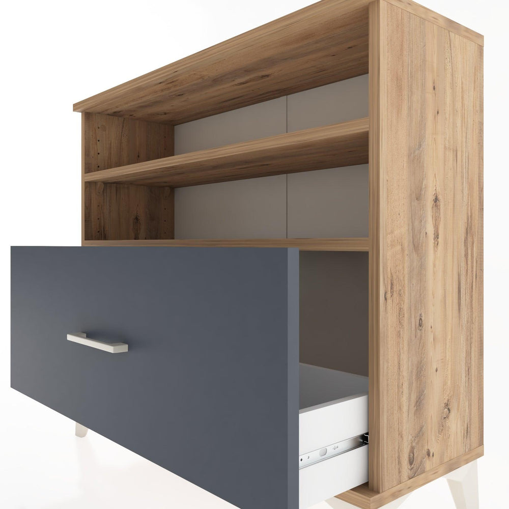 Woodntry Modüler Şifonyer Raf ve Çekmece V1 88x30x68 cm Çam - Woodntry