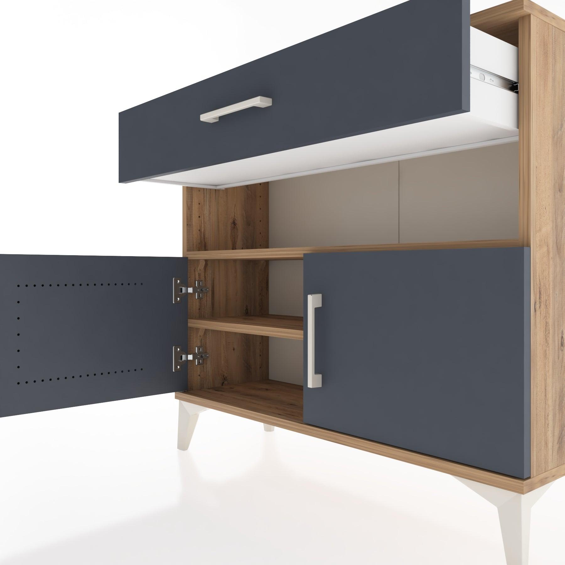 Woodntry Modüler Şifonyer Çekmece ve Kapaklı T1 88x30x94 cm Çam - Woodntry
