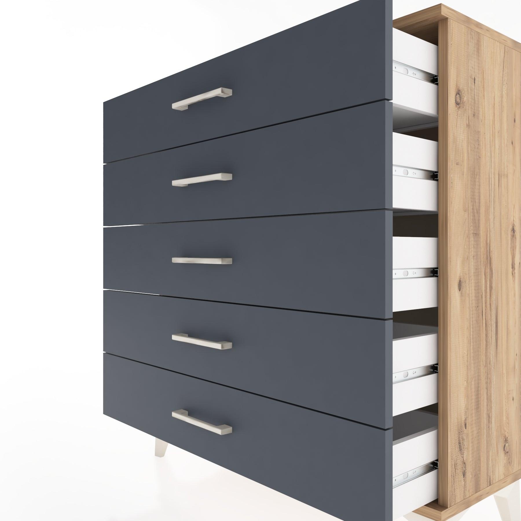 Woodntry Modular Dresser Pine 88x30x84 cm Drawer C1-3