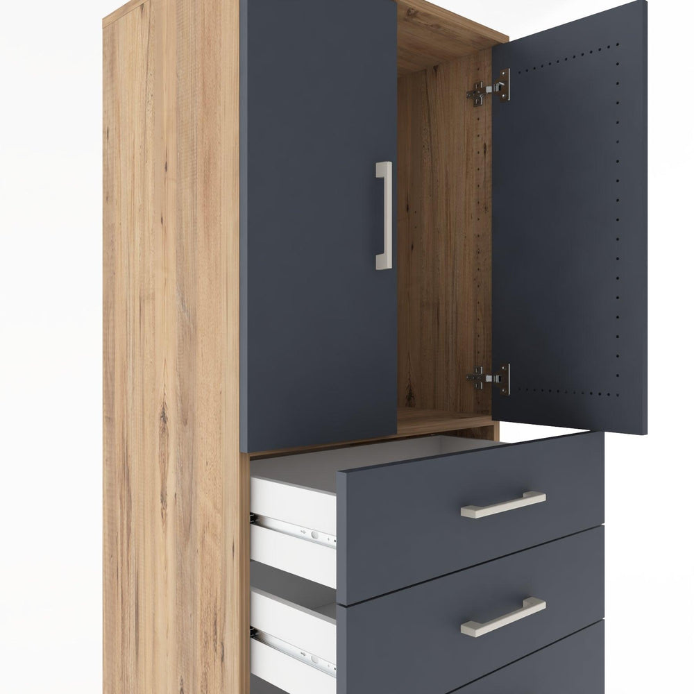 Woodntry Modular Cabinet Pine 60x44x170 cm with Doors and Drawers KC3-3