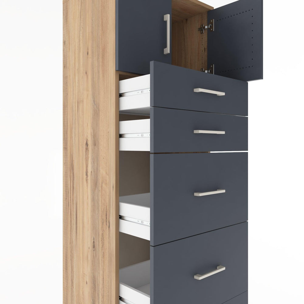 Woodntry Modular Cabinet Pine 60x44x170 cm with Doors and Drawers KC22-3
