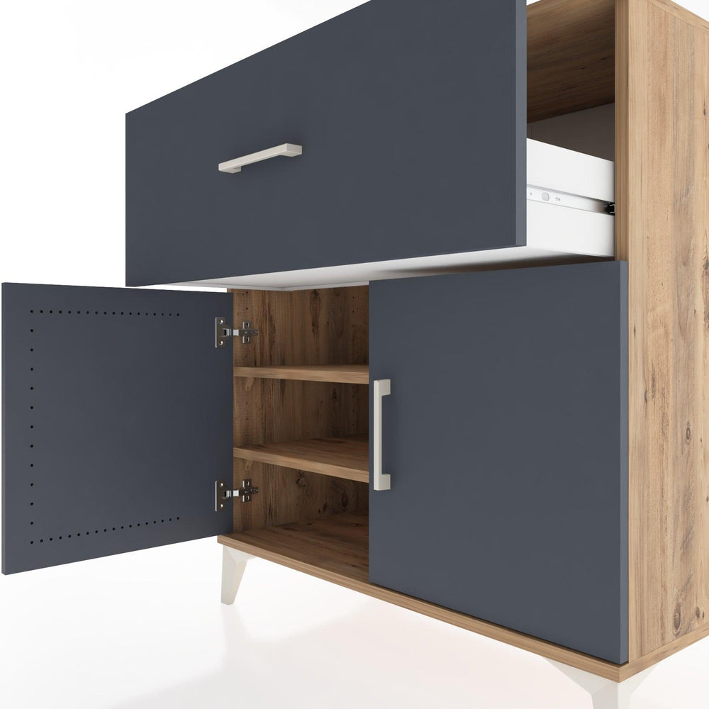 Woodntry Modular Dresser Pine 88x44x84 cm with Cover and Drawer KC49-3