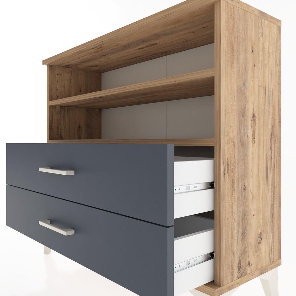 Woodntry Modüler Şifonyer İki Çekmeceli V2 88x30x68 cm Çam - Woodntry