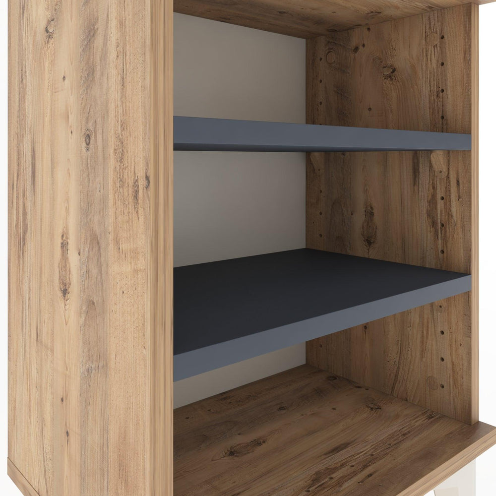 Woodntry Modüler Komodin Üç Raflı 44x30x52 cm Çam - Woodntry