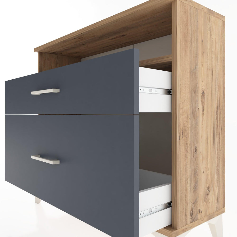 Woodntry Modüler Şifonyer İki Çekmeceli V6 88x30x68 cm Çam - Woodntry