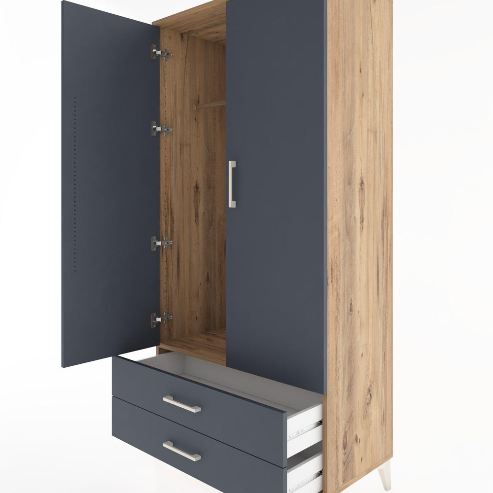 Woodntry Modular Cabinet Pine 88x44x170 cm with Doors and Drawers KC29-3