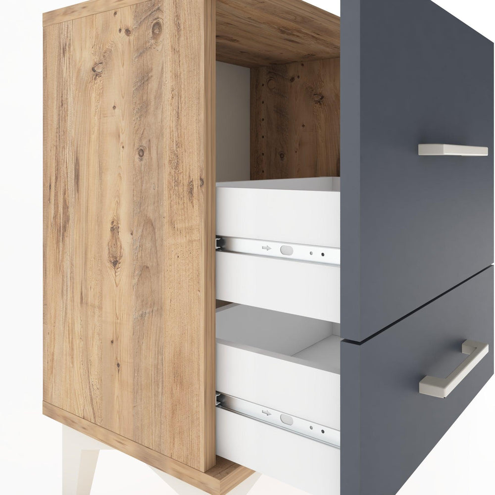 Woodntry Modüler Komodin Büyük ve Küçük Çekmece 44x30x52 cm Çam - Woodntry