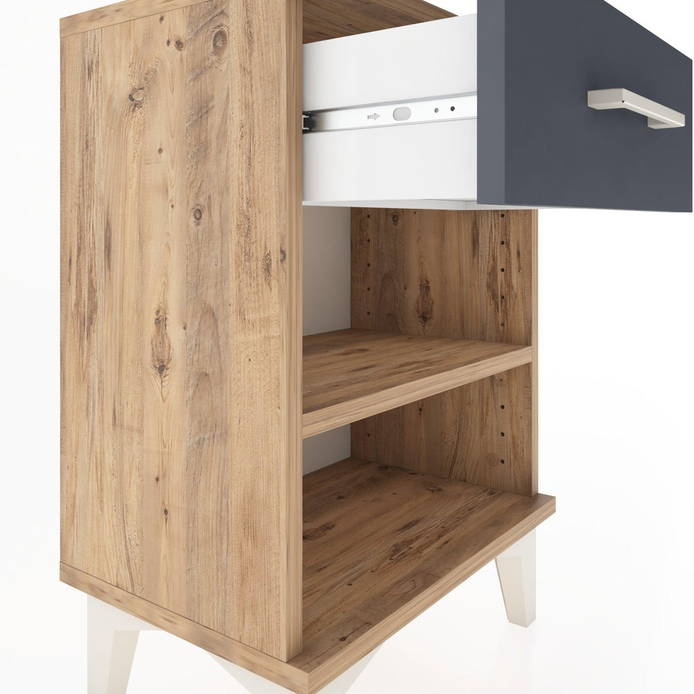 Woodntry Modüler Komodin Tek Çekmeceli 44x30x52 cm Çam - Woodntry
