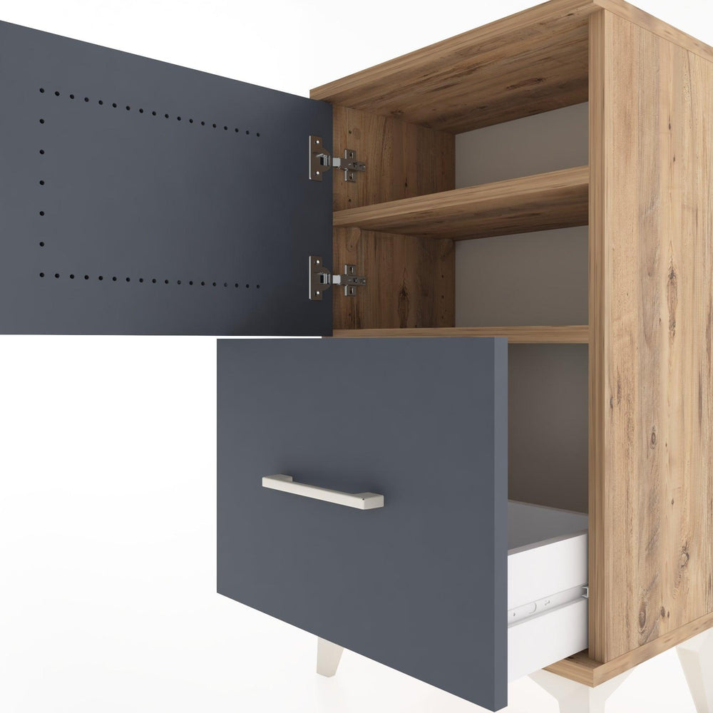 Woodntry Modüler Komodin Çekmece ve Kapaklı V2 44x30x68 cm Çam - Woodntry