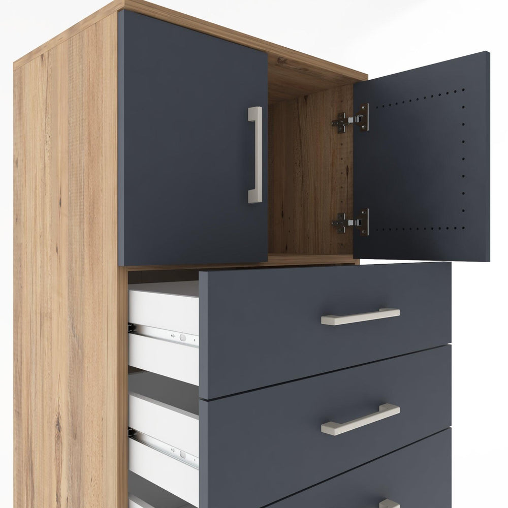 Woodntry Modular Cabinet Pine 60x44x170 cm with Doors and Drawers KC1-3