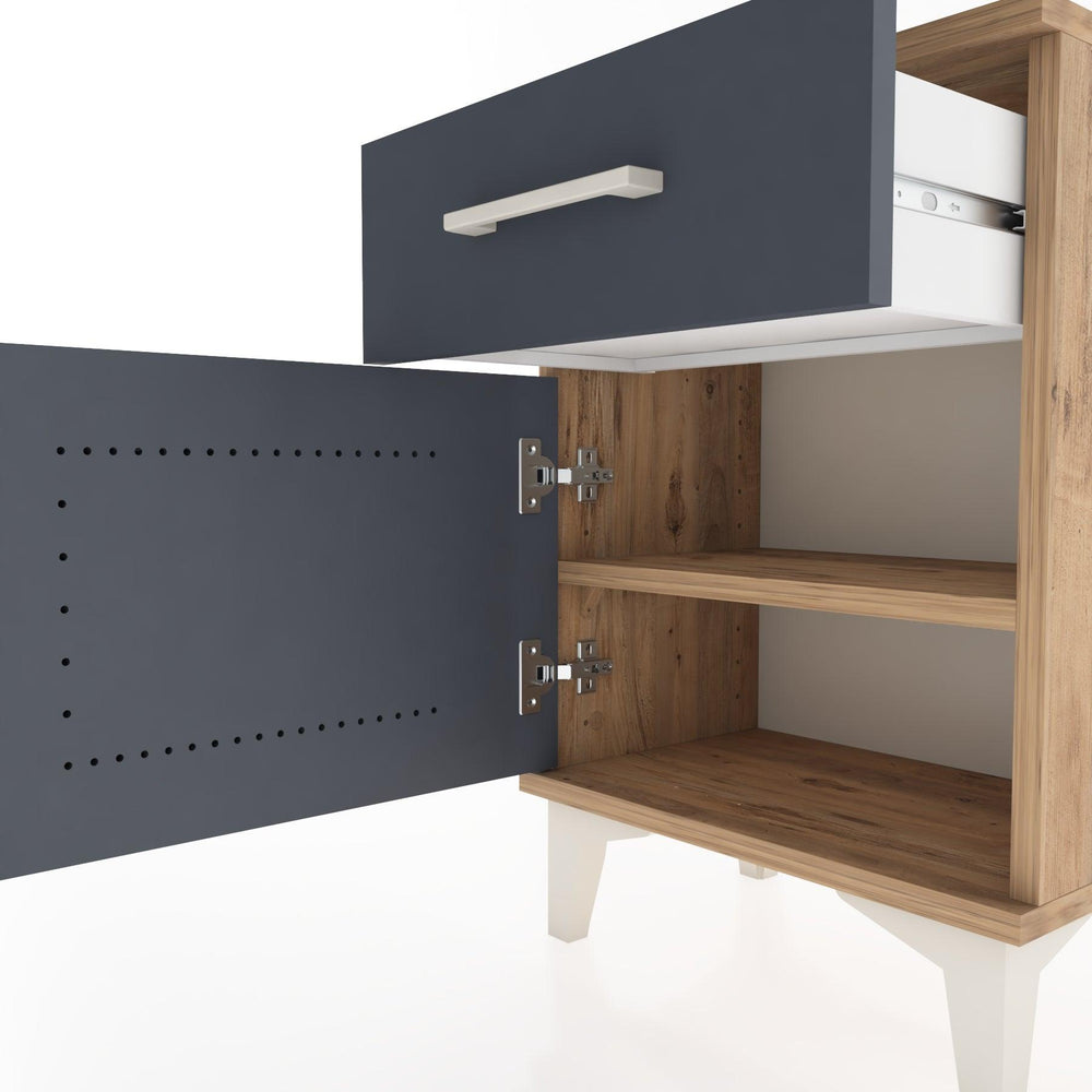 Woodntry Modüler Komodin Çekmece ve Kapaklı 44x30x52 cm Çam - Woodntry