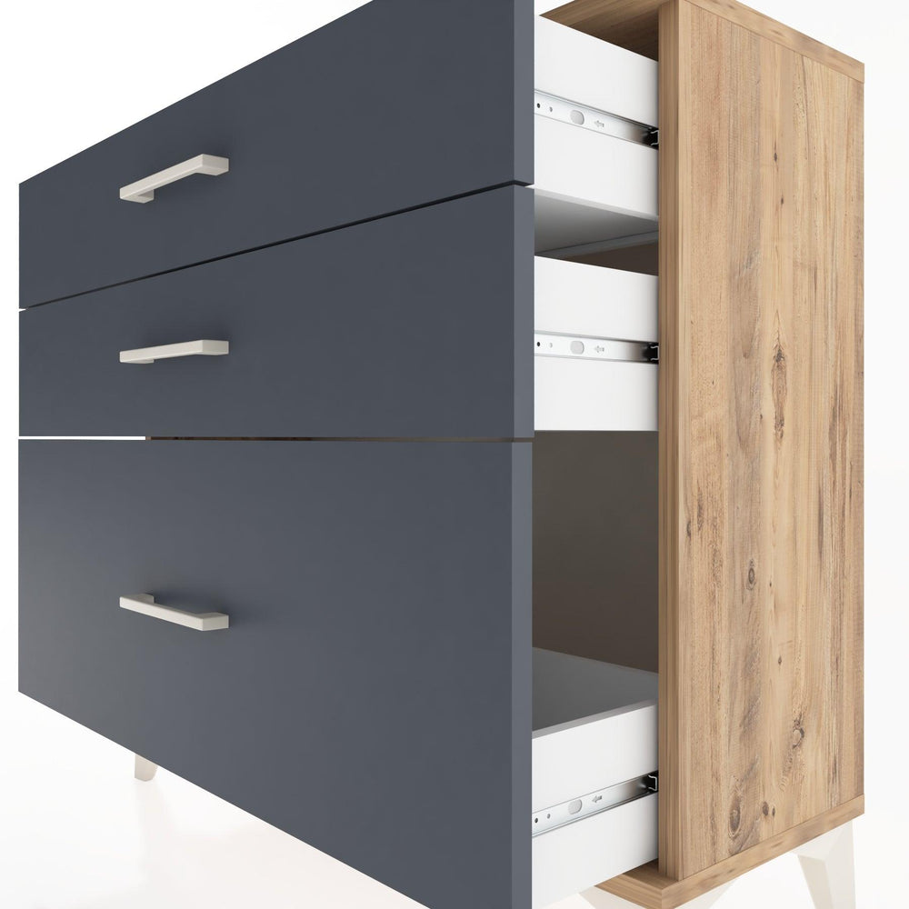 Woodntry Modüler Şifonyer Üç Çekmeceli V3 88x30x68 cm Çam - Woodntry