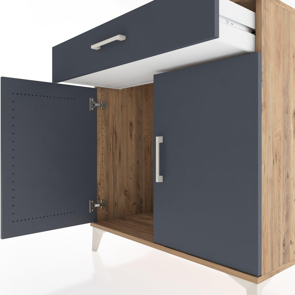 Woodntry Modüler Şifonyer Çam 88x44x84 cm Kapaklı ve Çekmeceli KC81-3