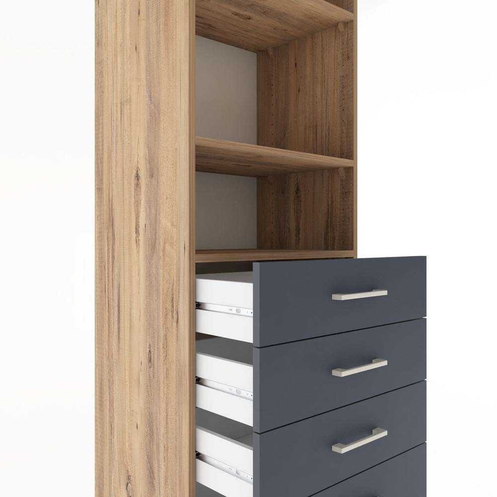Woodntry Modular Cabinet Pine 60x44x170 cm with Drawers and Shelves CR35-3