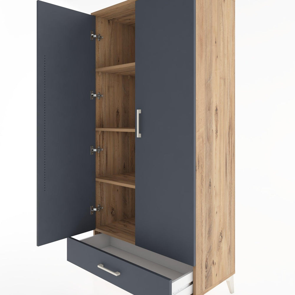 Woodntry Modular Cabinet Pine 88x44x170 cm with Doors and Drawers KC8-3