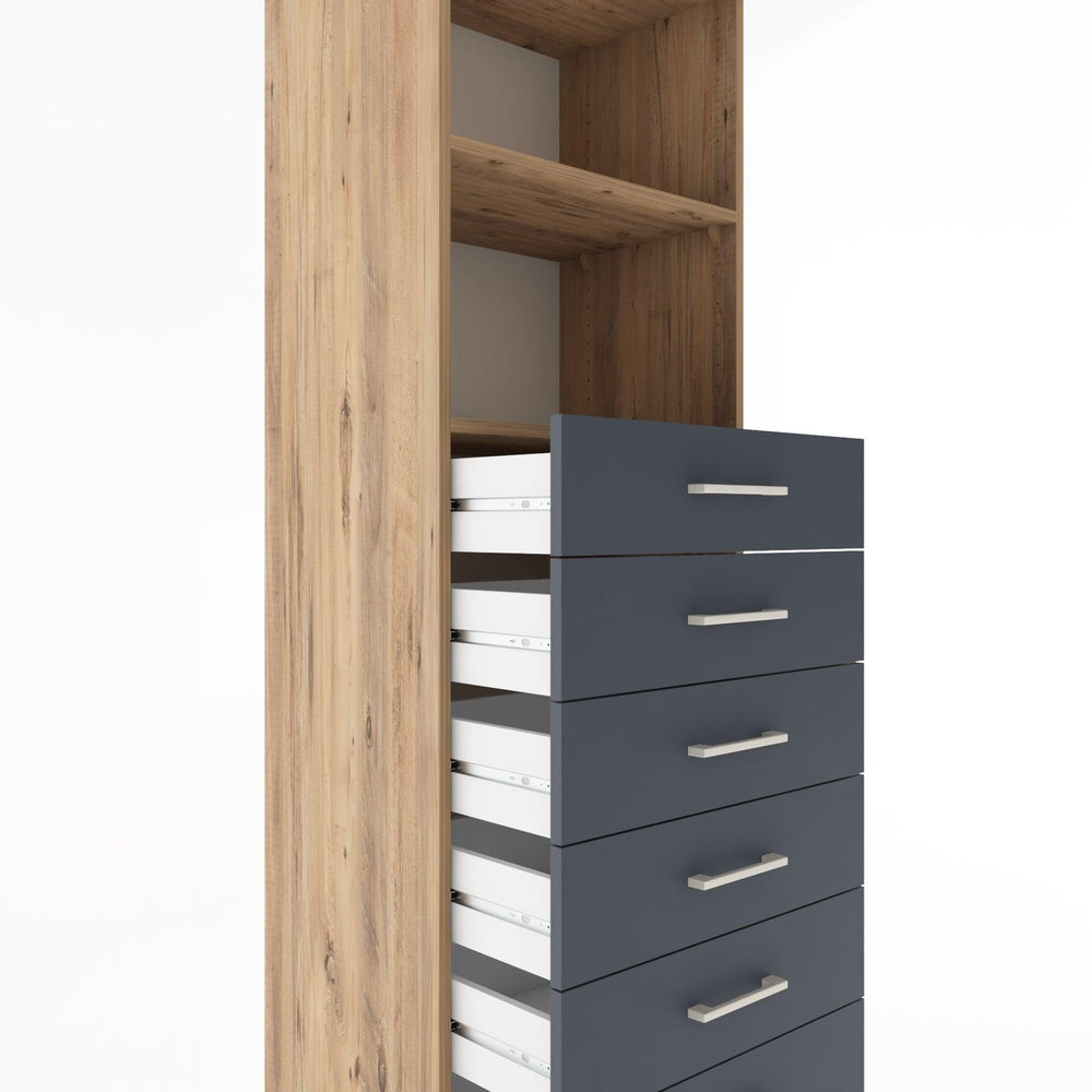 Woodntry Modular Cabinet Pine 60x44x170 cm with Drawers and Shelves CR34-3