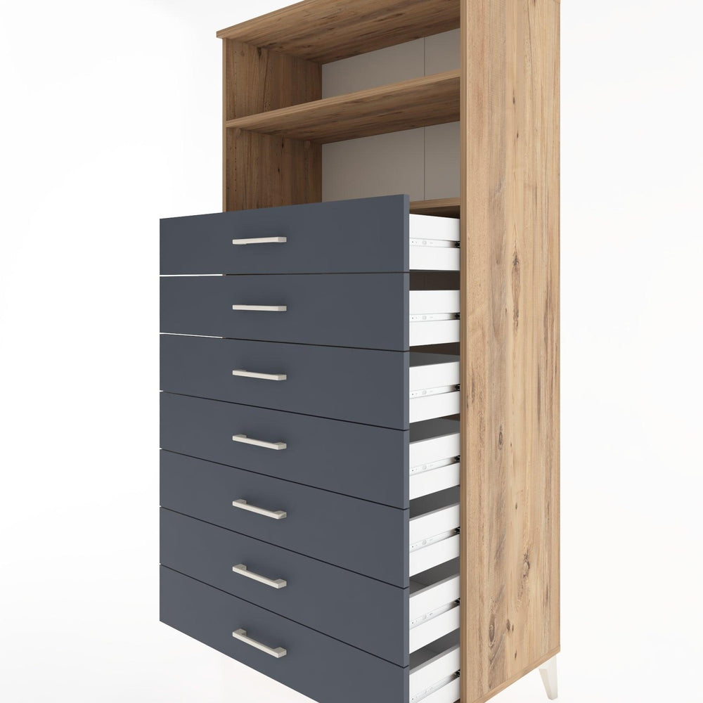 Woodntry Modular Cabinet Pine 88x44x170 cm with Drawers and Shelves CR33-3