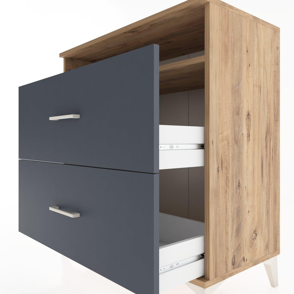 Woodntry Modular Dresser Pine 88x44x84 cm with Drawers and Shelves CR3-3