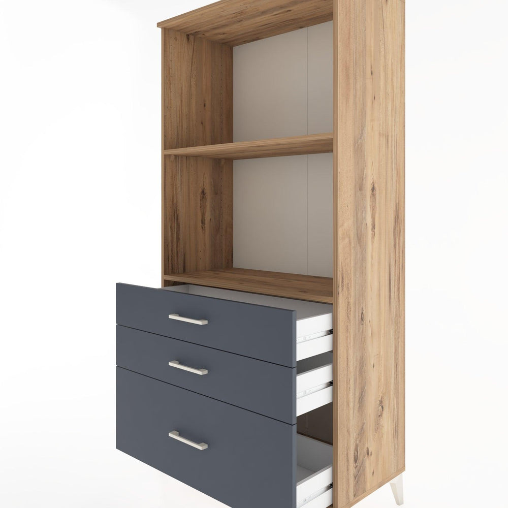 Woodntry Modular Cabinet Pine 88x44x170 cm with Drawers and Shelves CR42-3