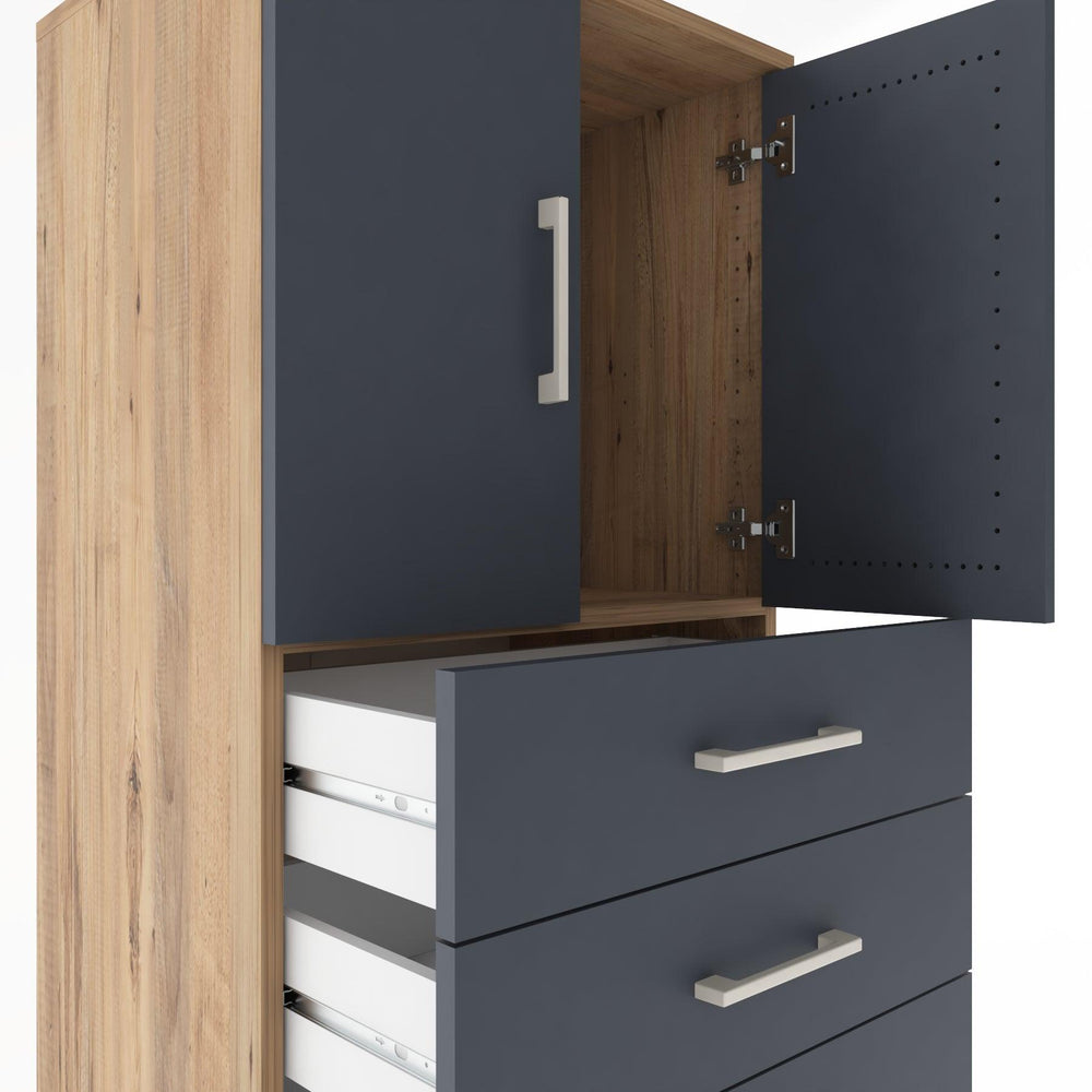 Woodntry Modular Cabinet Pine 60x44x170 cm with Doors and Drawers KC18-3