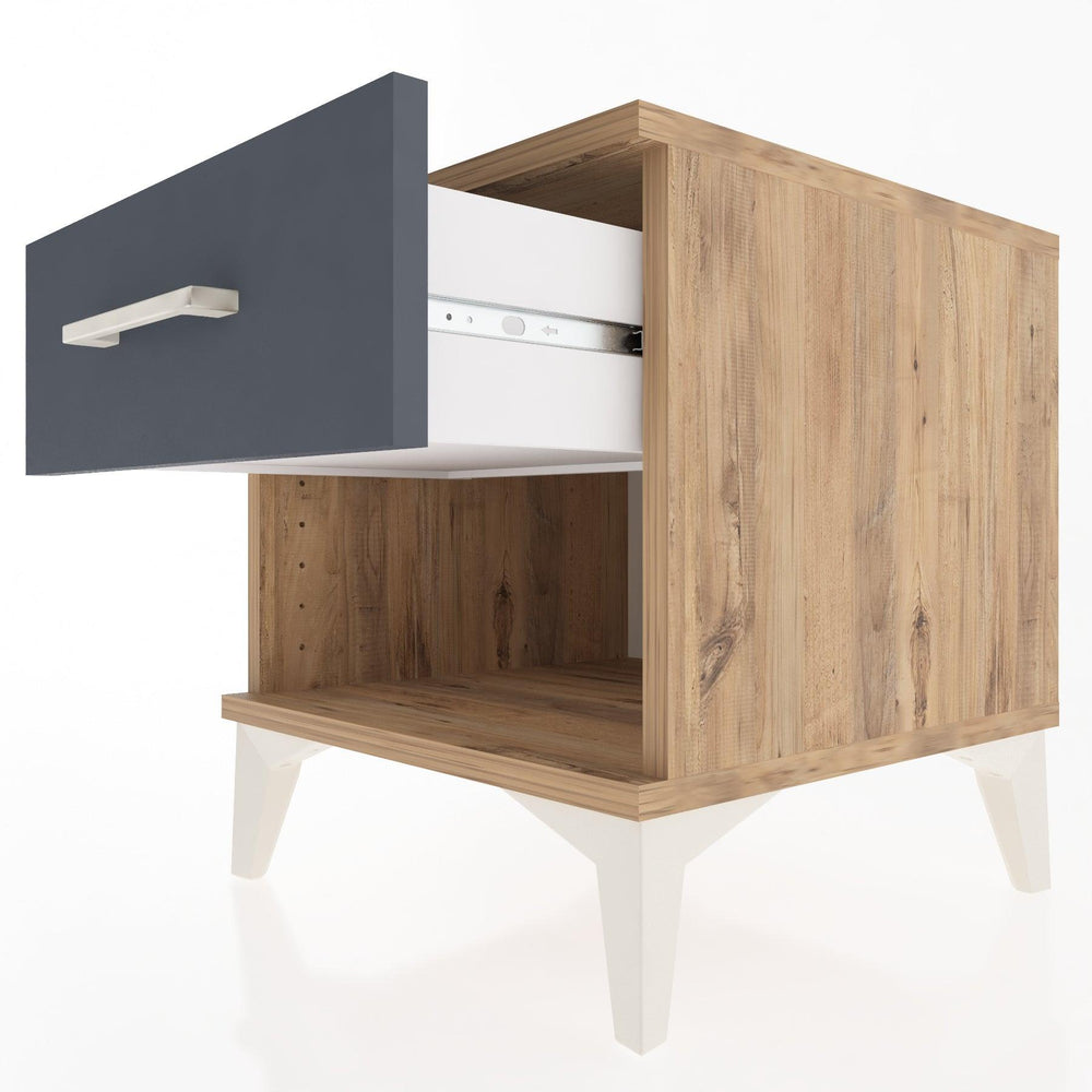 Woodntry Modular Nightstand Pine 44x44x36 cm with Drawers and Shelves CR1-3