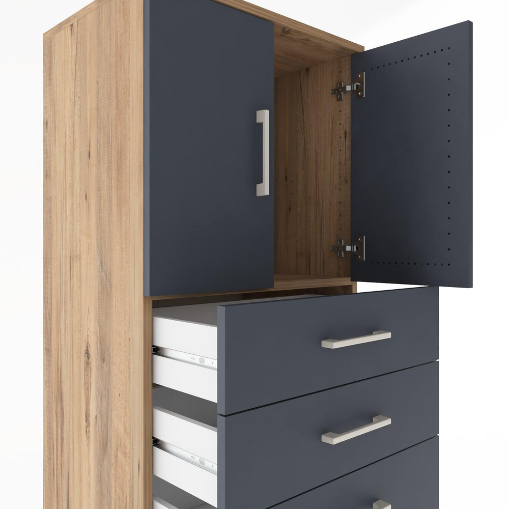 Woodntry Modular Cabinet Pine 60x44x170 cm with Doors and Drawers KC11-3