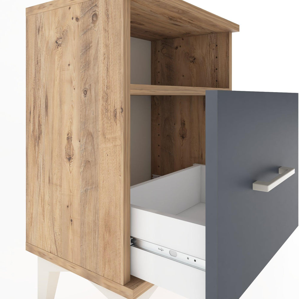 Woodntry Modüler Komodin Raf ve Çekmece 44x30x52 cm Çam - Woodntry