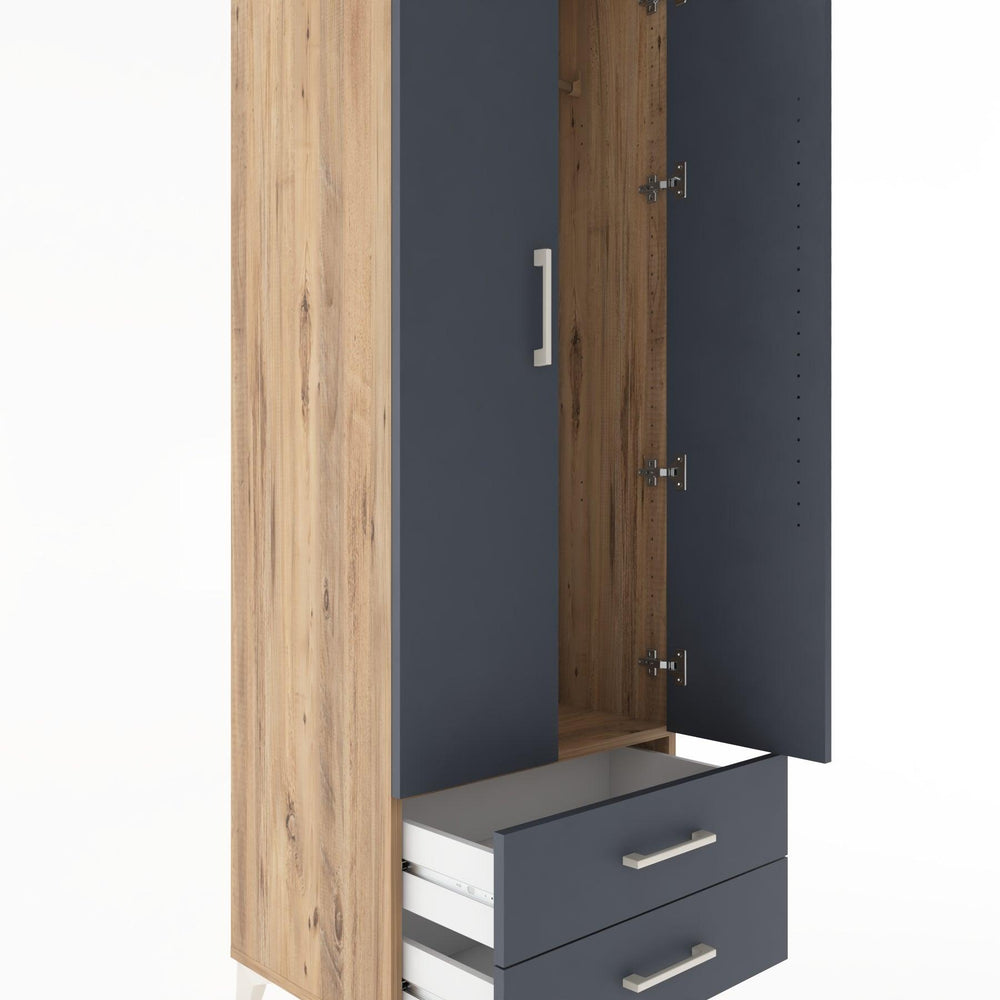 Woodntry Modular Cabinet Pine 60x44x170 cm with Doors and Drawers KC29-3