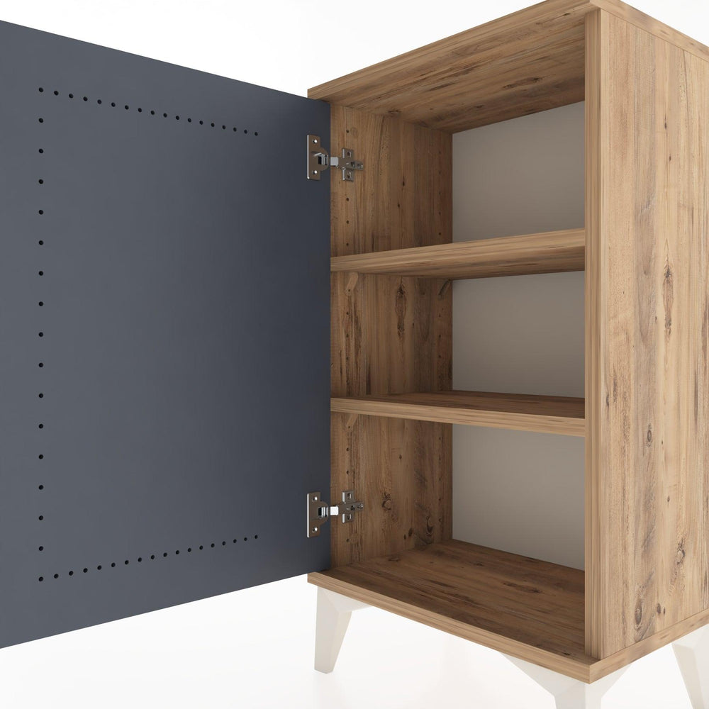 Woodntry Modüler Komodin Tek Kapaklı 44x30x68 cm Çam - Woodntry