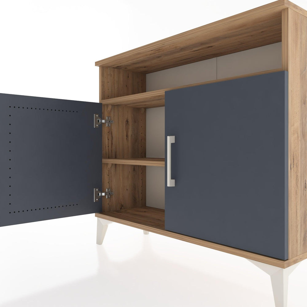 Woodntry Modüler Şifonyer Raf ve İki Kapaklı V1 88x30x68 cm Çam - Woodntry