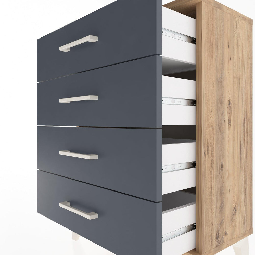 Woodntry Modüler Komodin Çam 60x30x68 cm Çekmeceli C1-3