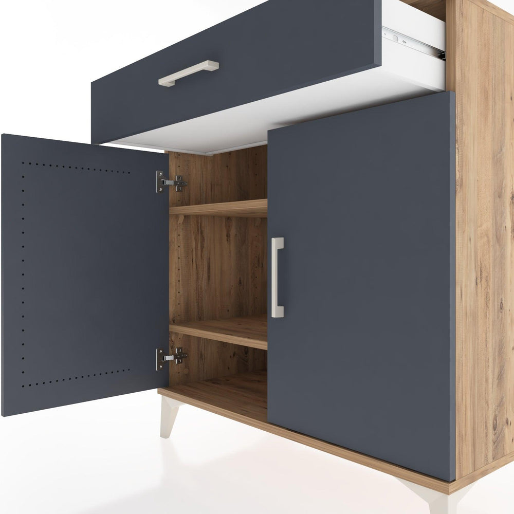 Woodntry Modüler Şifonyer Çam 88x44x84 cm Kapaklı ve Çekmeceli KC79-3