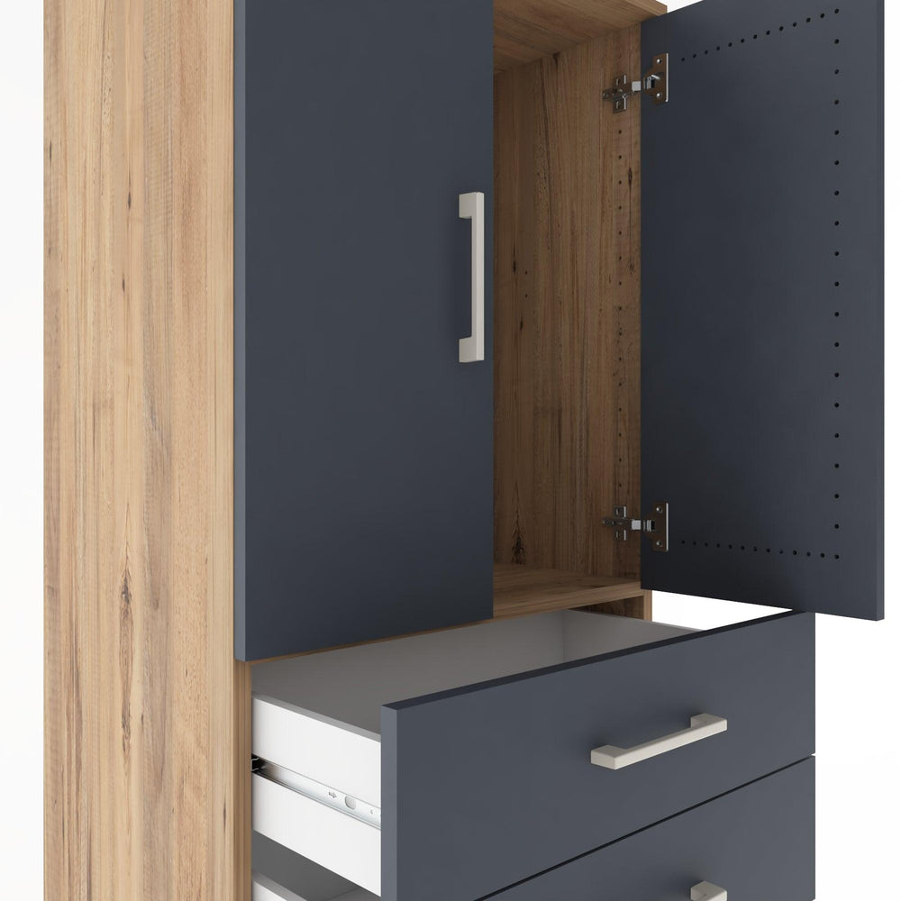 Woodntry Modular Cabinet Pine 60x44x170 cm with Doors and Drawers KC19-3