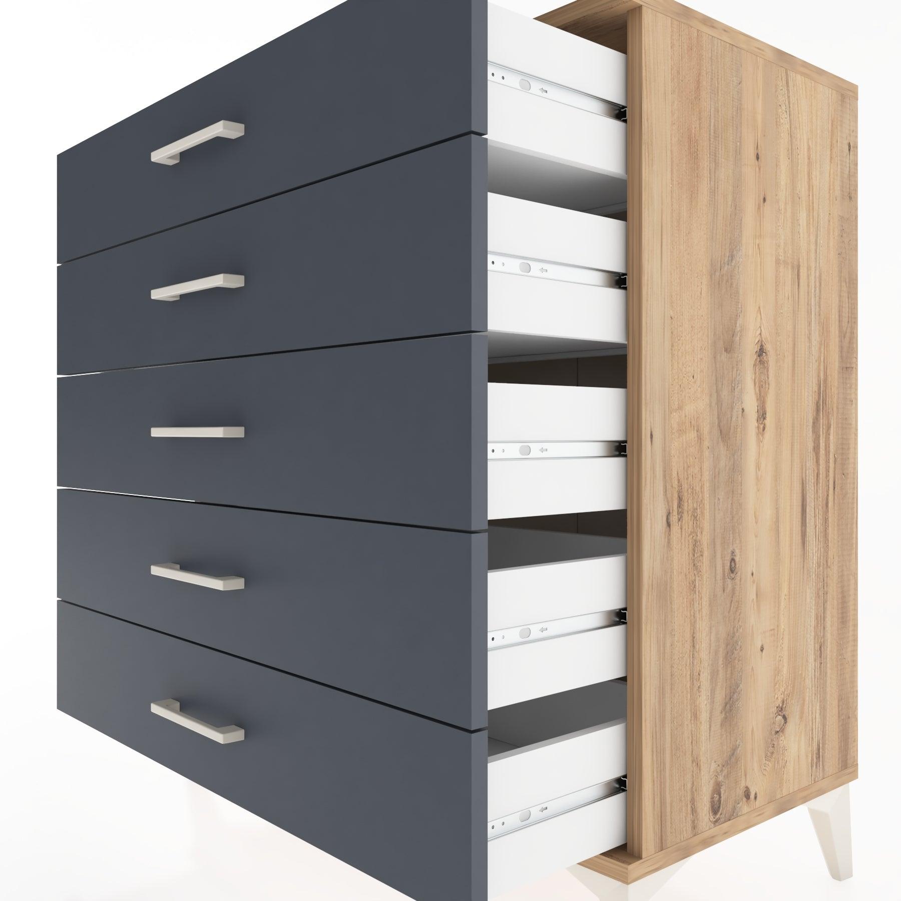 Woodntry Modüler Şifonyer Çam 88x44x84 cm Çekmeceli C9-3