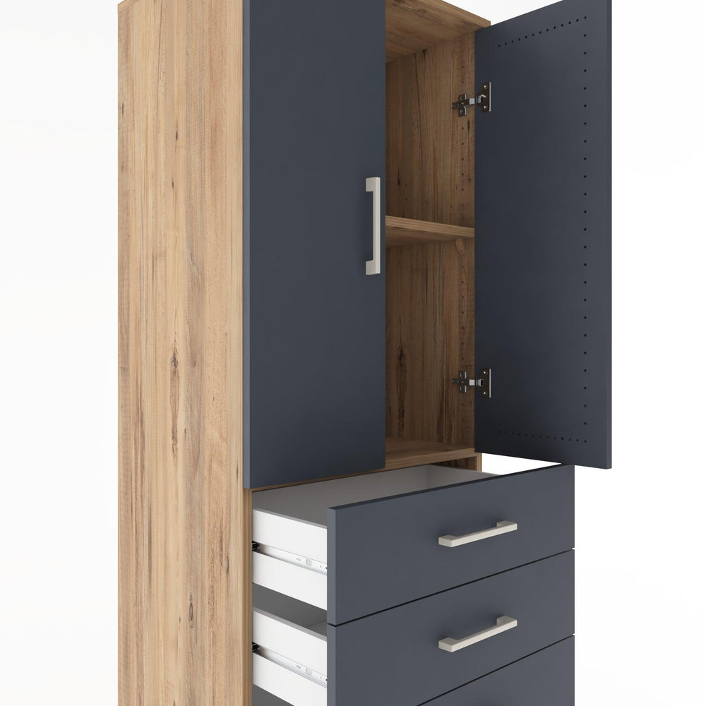 Woodntry Modular Cabinet Pine 60x44x170 cm with Doors and Drawers KC4-3