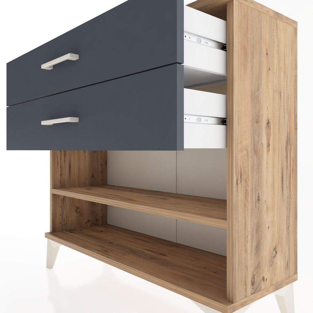 Woodntry Modüler Şifonyer İki Çekmeceli V1 88x30x68 cm Çam - Woodntry