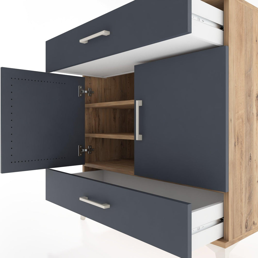 Woodntry Modular Dresser Pine 88x44x84 cm with Cover and Drawer KC58-3