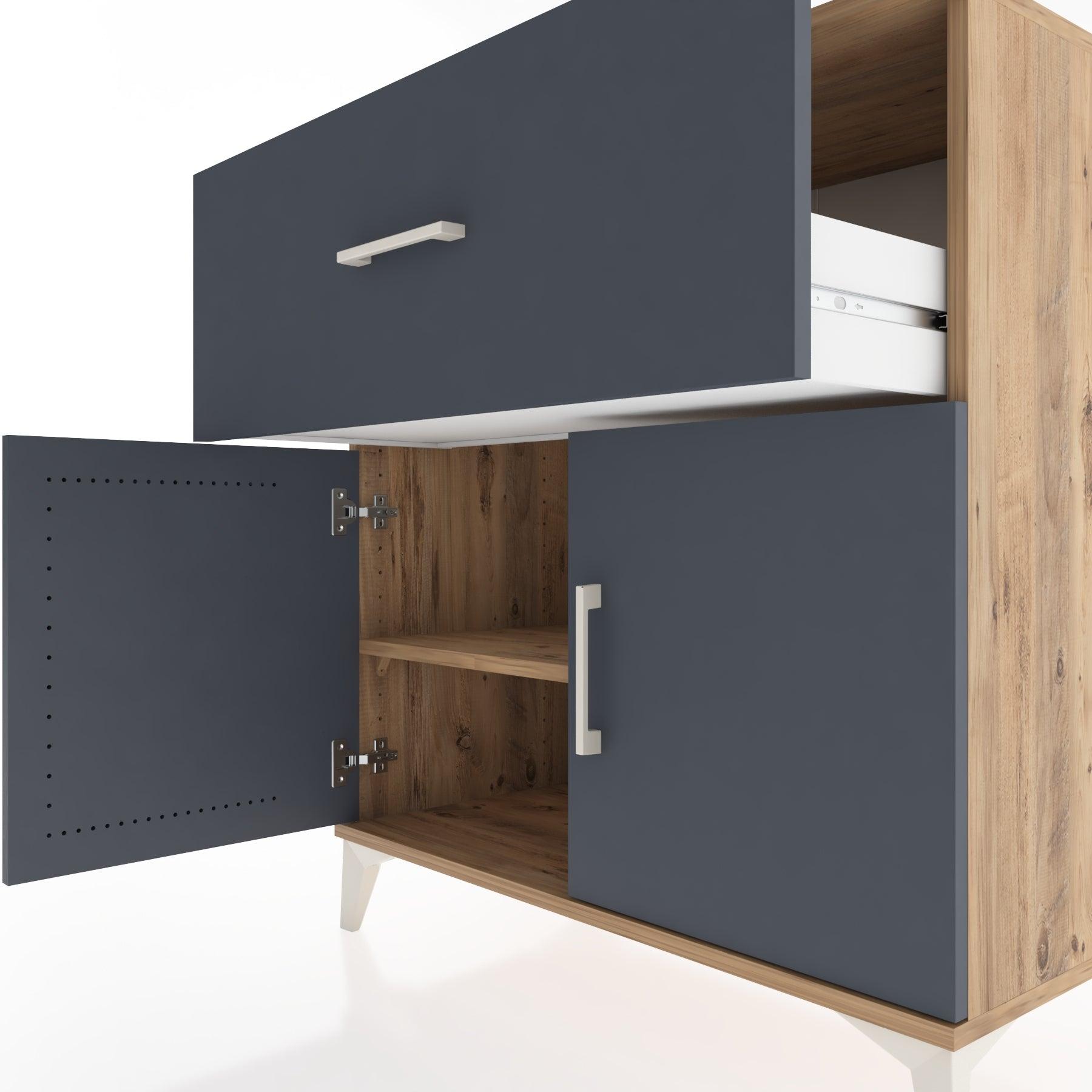 Woodntry Modular Dresser Pine 88x44x84 cm with Cover and Drawer KC50-3