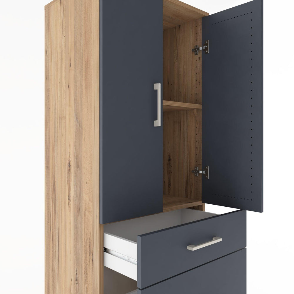 Woodntry Modular Cabinet Pine 60x44x170 cm with Doors and Drawers KC20-3