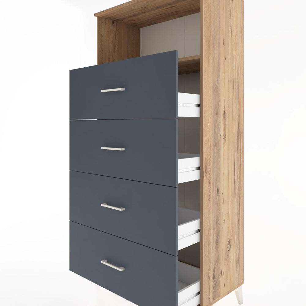 Woodntry Modular Cabinet Pine 88x44x170 cm with Drawers and Shelves CR53-3