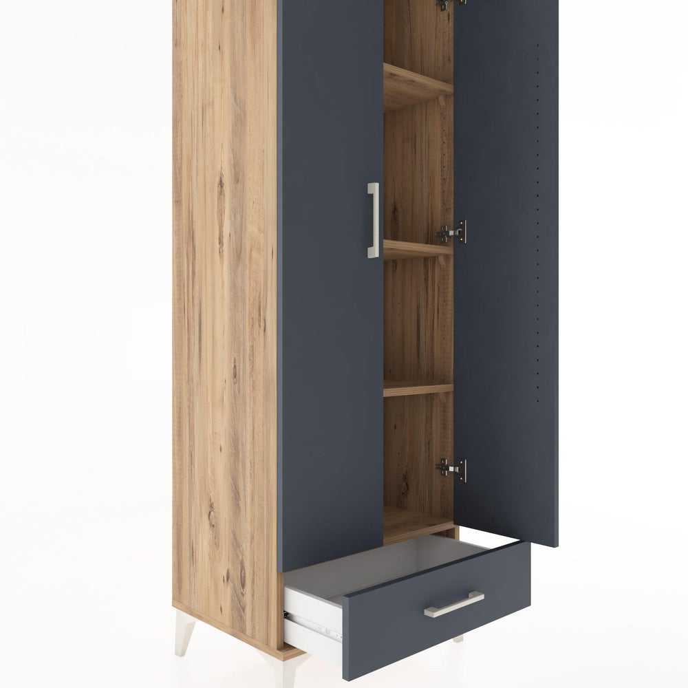 Woodntry Modular Cabinet Pine 60x44x170 cm with Doors and Drawers KC8-3