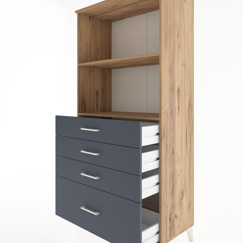 Woodntry Modular Cabinet Pine 88x44x170 cm with Drawers and Shelves CR41-3