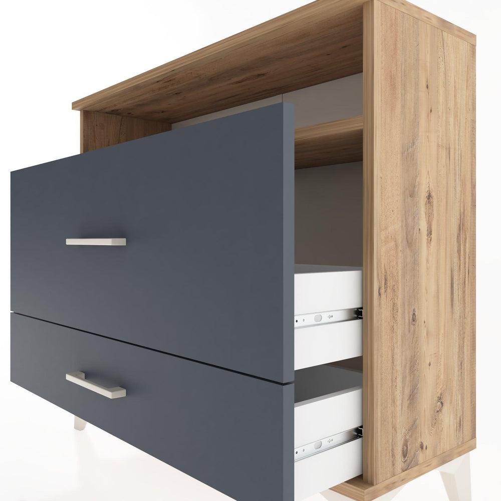 Woodntry Modüler Şifonyer İki Çekmeceli V7 88x30x68 cm Çam - Woodntry