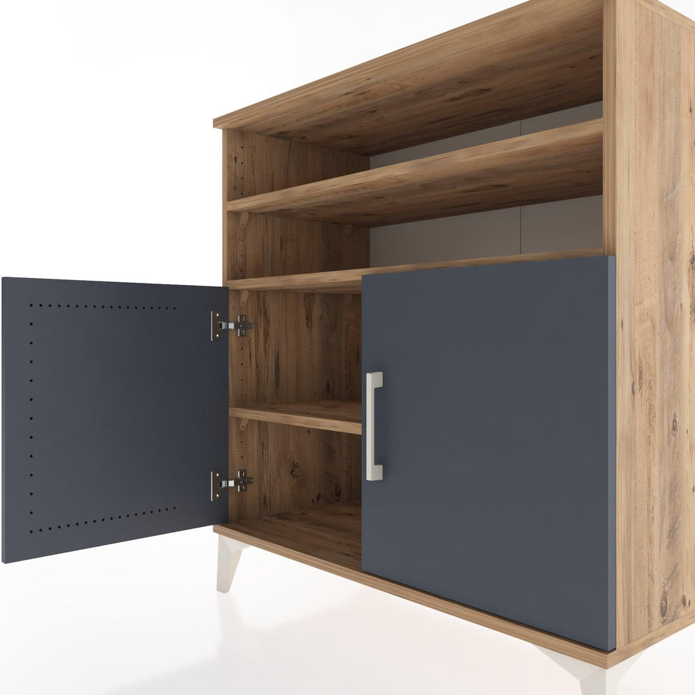 Woodntry Modüler Şifonyer Çam 88x44x84 cm Kapaklı ve Raflı KR38-3