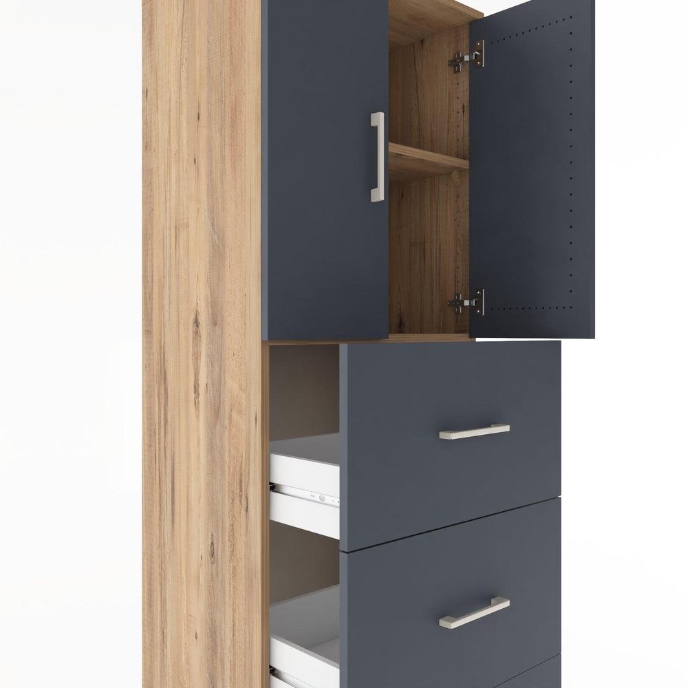 Woodntry Modular Cabinet Pine 60x44x170 cm with Doors and Drawers KC24-3