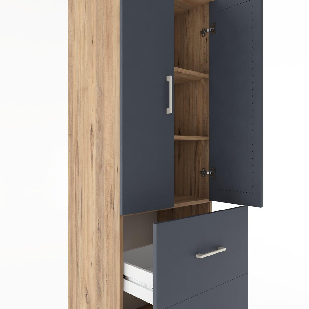 Woodntry Modular Cabinet Pine 60x44x170 cm with Doors and Drawers KC21-3