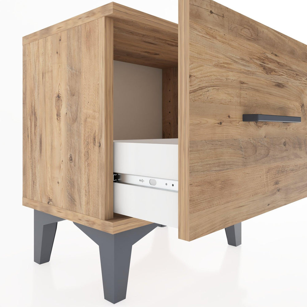 Woodntry Modüler Komodin Tek Çekmeceli 44x30x36 cm Çam - Woodntry