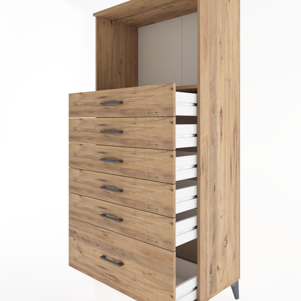 Woodntry Modular Cabinet Pine 88x44x170 cm with Drawers and Shelves CR39-3