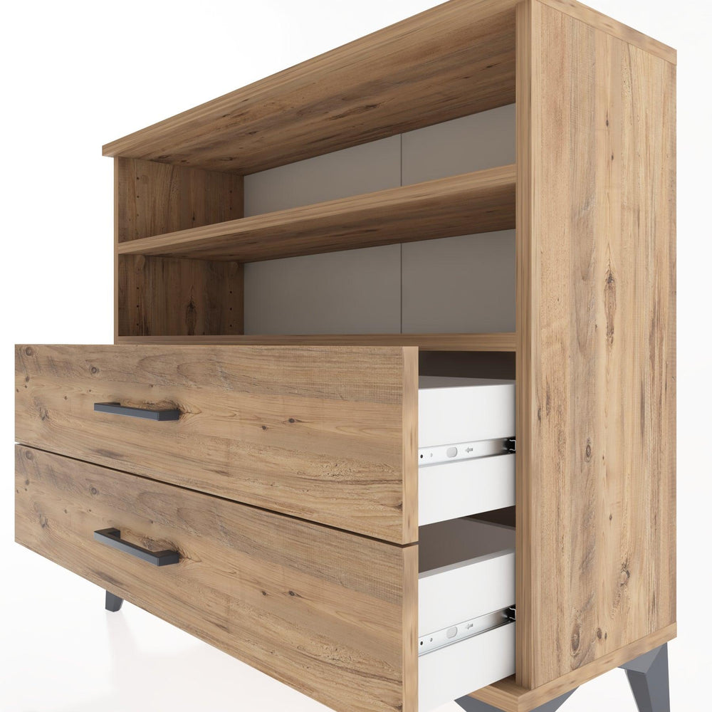 Woodntry Modüler Şifonyer İki Çekmeceli V2 88x30x68 cm Çam - Woodntry